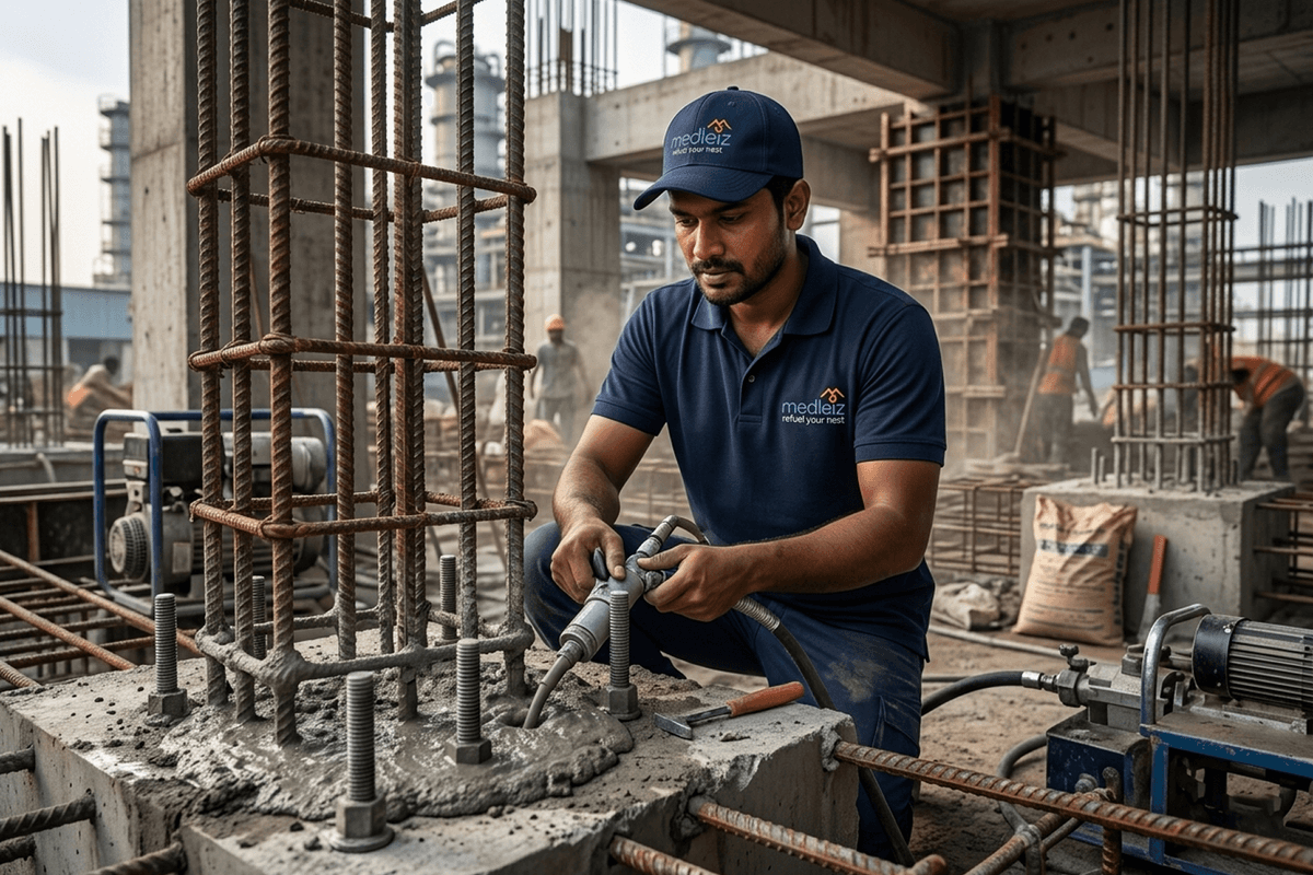 Structural grouting work