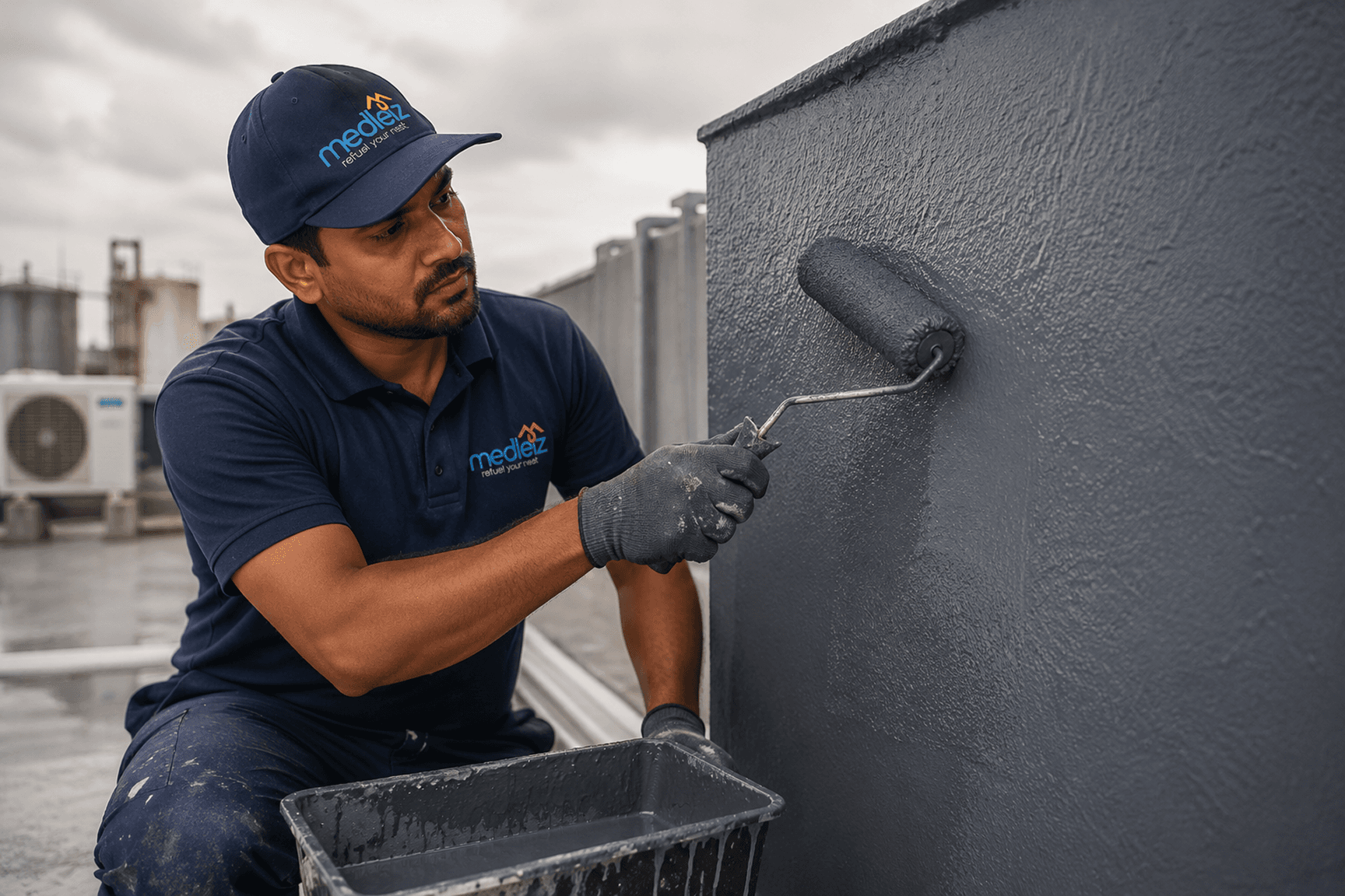Synthetic rubber paint