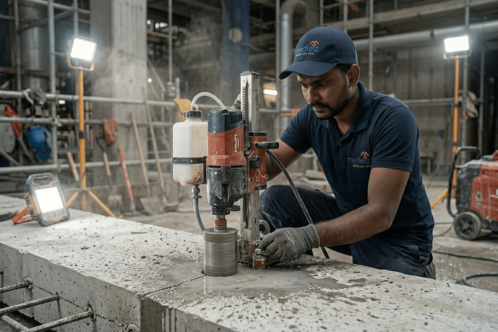 Core cutting work - 50mm