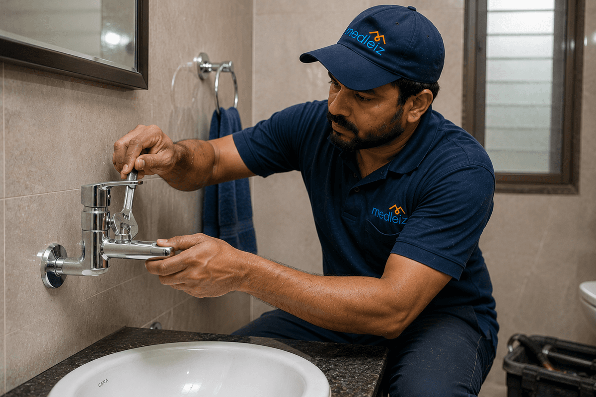 Water tap fixing work