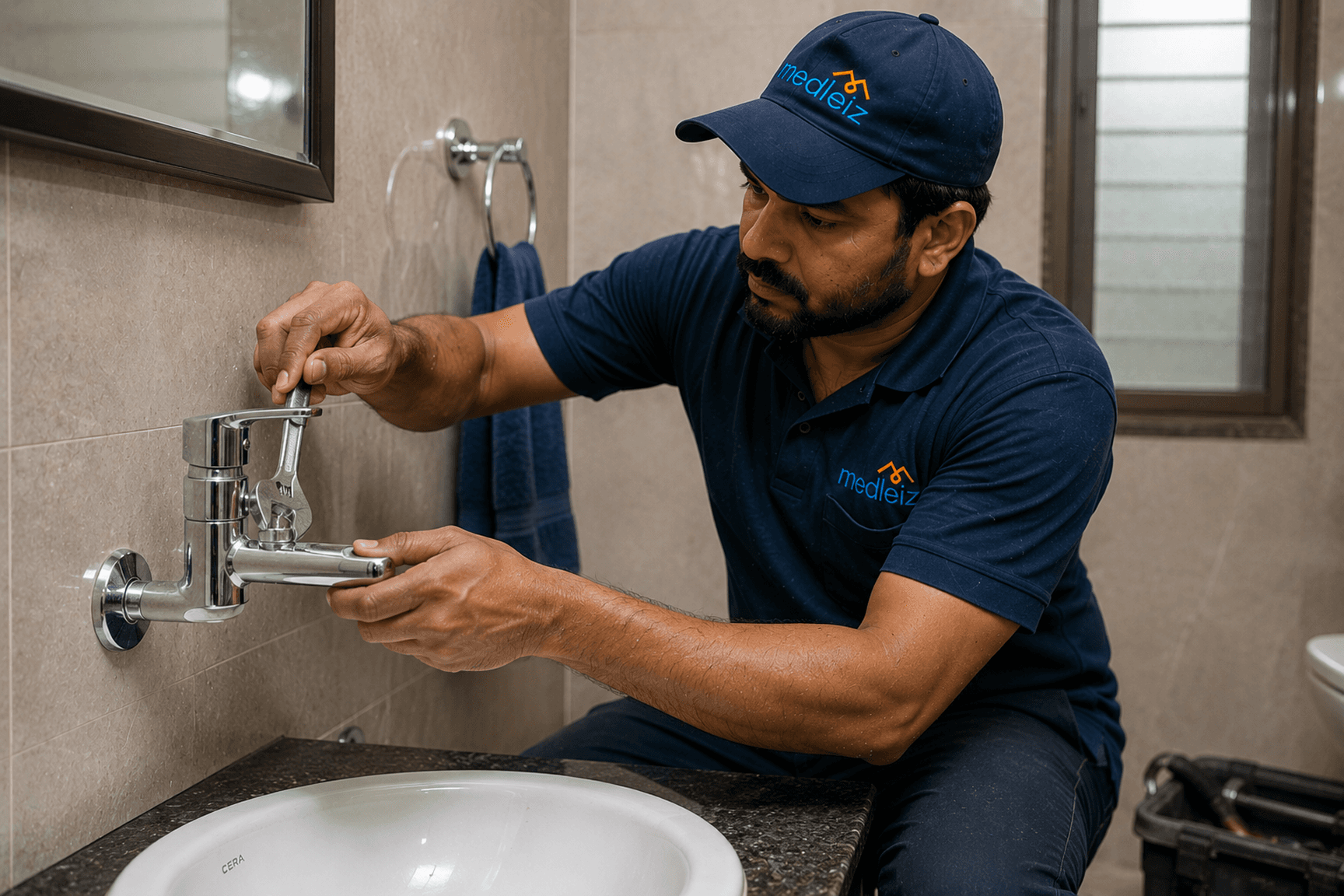 Water tap fixing work