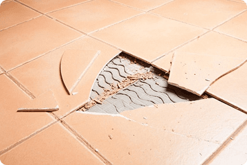 Tiles crack rectifications work