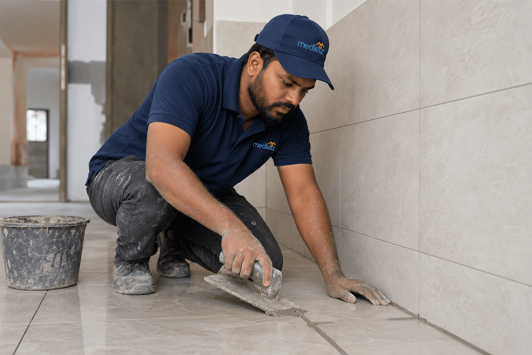Tiles pointing work