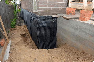 Basement water proofing