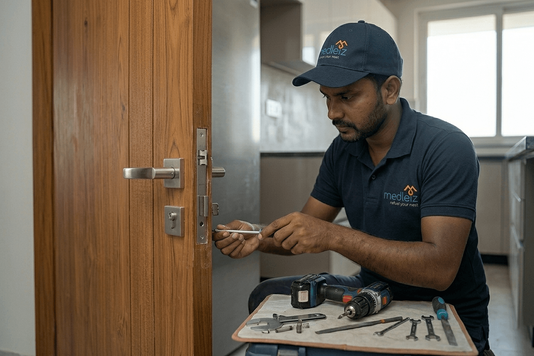 Door locks fixing work