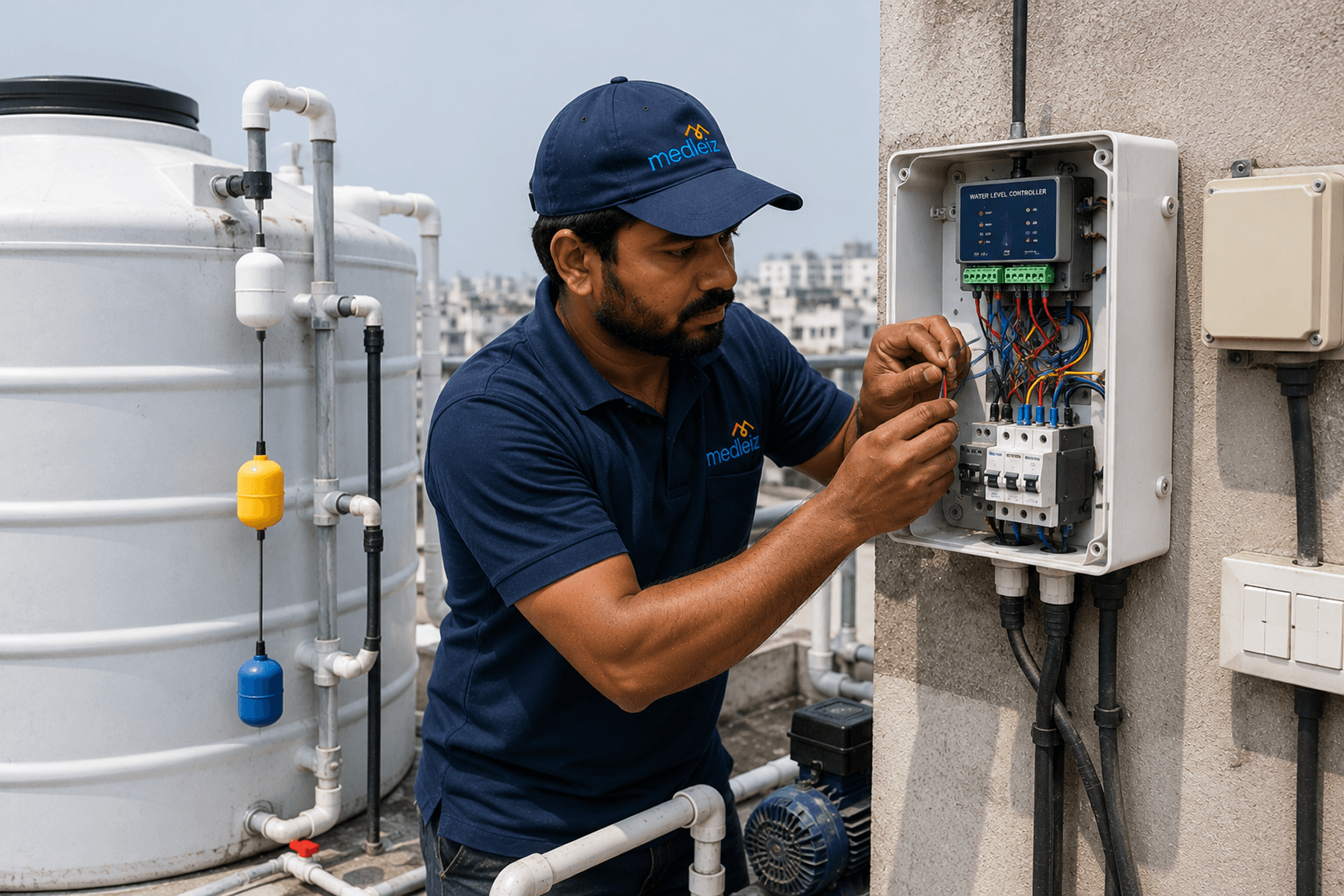 Water level sensor fixing work