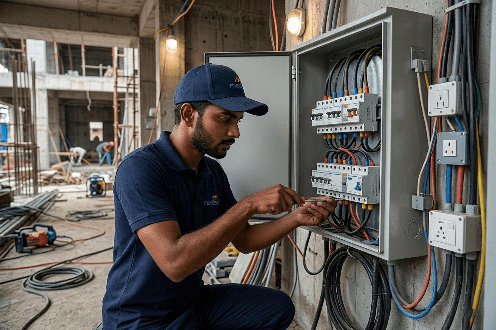 Main power temporary board work