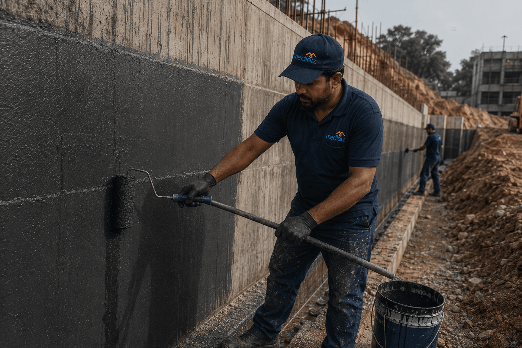 Retaining walls waterproofing