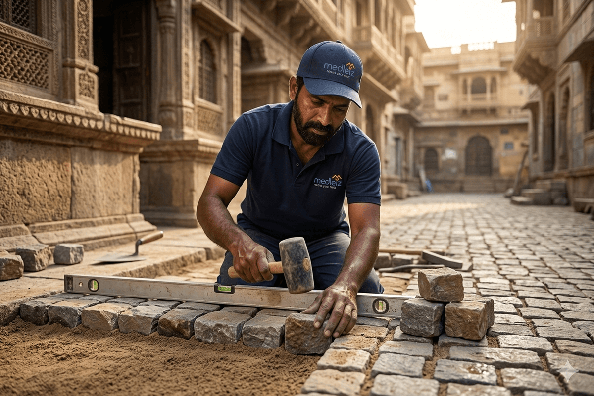 Cobblestone pavers