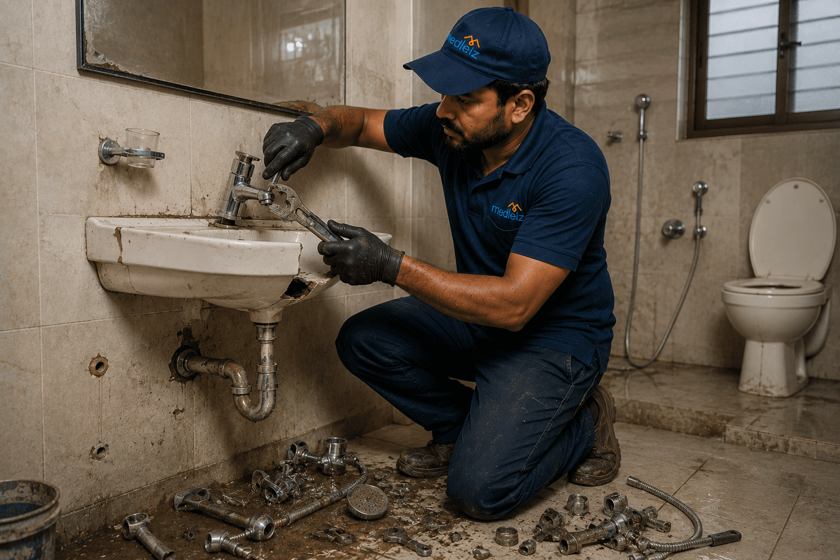 Sanitary & CP fittings removal per bathroom