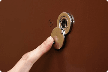 Door eye piece fixing work