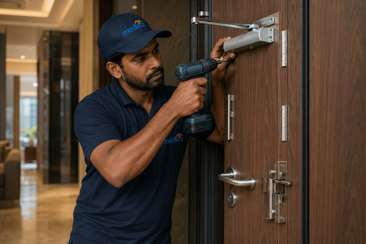 Door closure & hardware fixing work