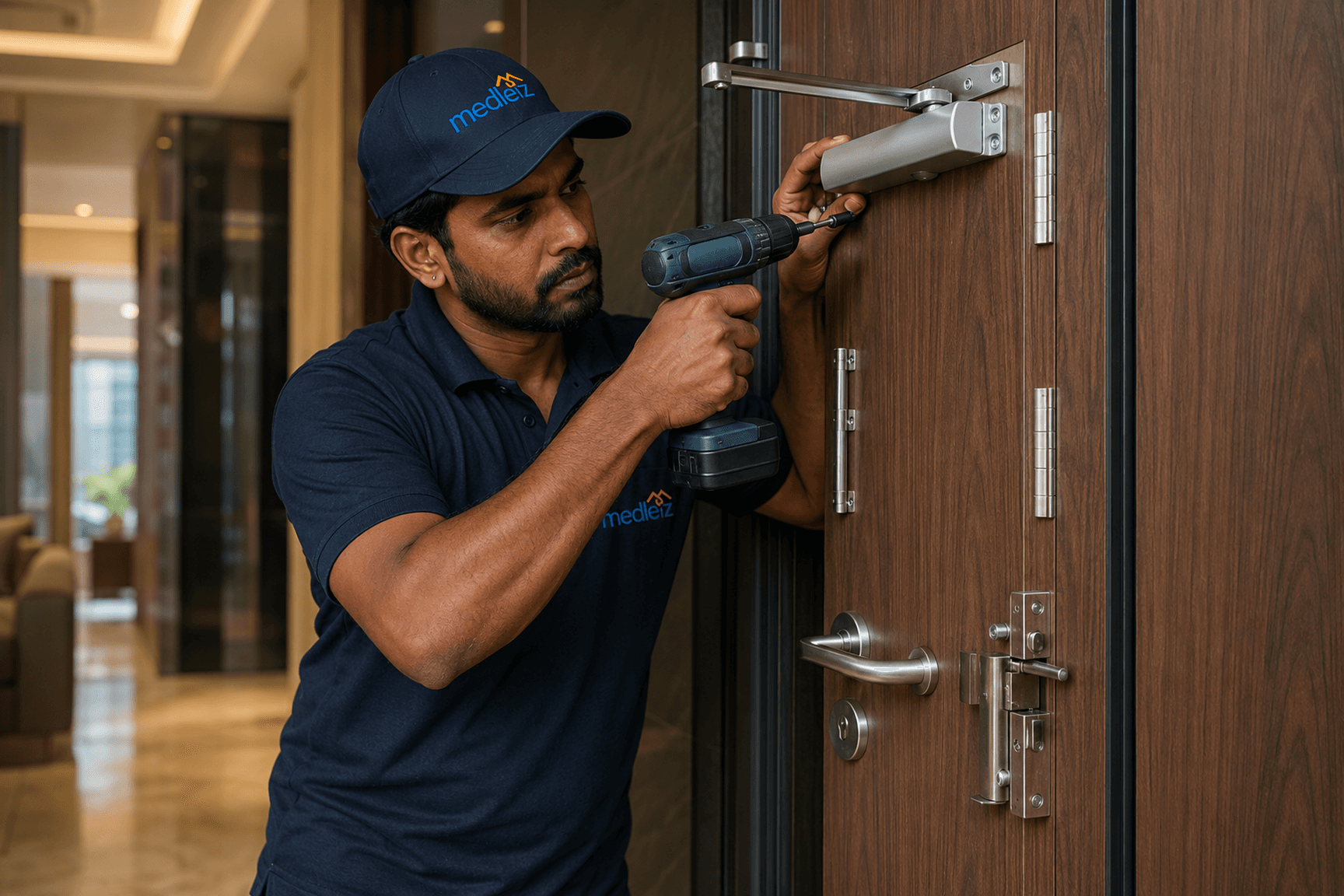 Door closure & hardware fixing work