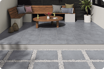 Bluestone porcelain pavers