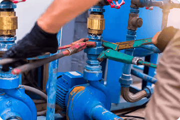 Borewell motor fixing works