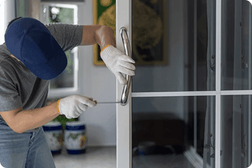Aluminium door fixing work
