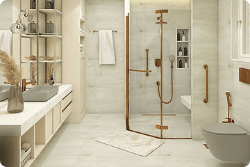 Sanitary & CP fittings installation per bathroom