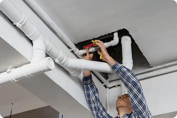 Concealed pipe line brust