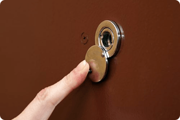 Door eye piece fixing work